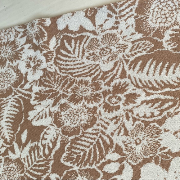 Tommy Bahama Knit Dress XL Brown White Floral Print Excellent Condition - Picture 7 of 8